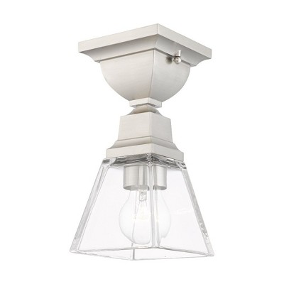 Livex Lighting Mission 1 - Light Flush Mount in  Brushed Nickel