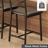 Bar Stools, Counter Height Metal Dining Chairs with Straight-line Back, Waterproof Surface Restaurant Dining Room Chairs - 4 of 4