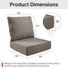 POCASSY 6" Outdoor Cushion Set, 24"x24" Replacement Water Resistant Zippered Cushion for Chairs - 2 of 4