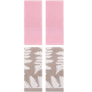 REGALWOVEN 4 Pcs Cotton Soft Absorbent Decorative Hand Towels for Bathroom Kitchen 13 x 29 Inch - 1 of 4