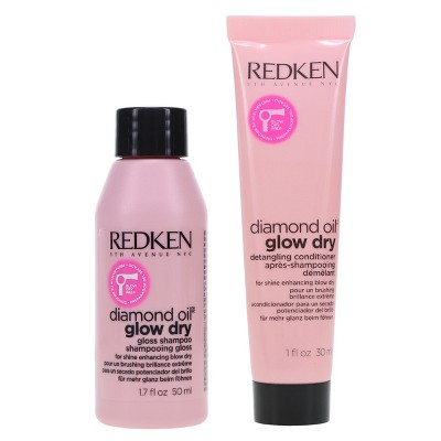 Redken Diamond Oil Glow Dry Shampoo 1.7 oz & Diamond Oil Glow Dry Conditioner 1 oz Combo Pack