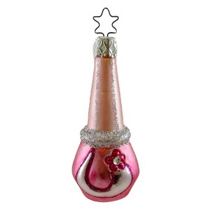 Inge Glas 3.25 In Nail Polish Ornament Pink Manicure Tree Ornaments - 1 of 2