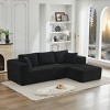 106" Modern Corduroy Deep Seat Modular Sectional Sofa with Right Facing Chaise, Cloud-Style Couch for Living Room or Apartments–The Pop Home - 3 of 4