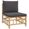 Lounge Set with Dark Gray Cushions BamboovidaXL - 4 of 4