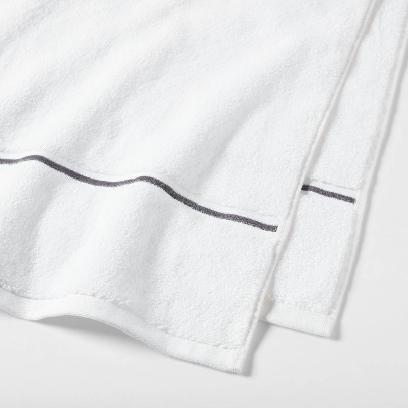 Spa Plush Bath Towel Dark Gray Embroidered - Threshold&#8482;, 4 of 6