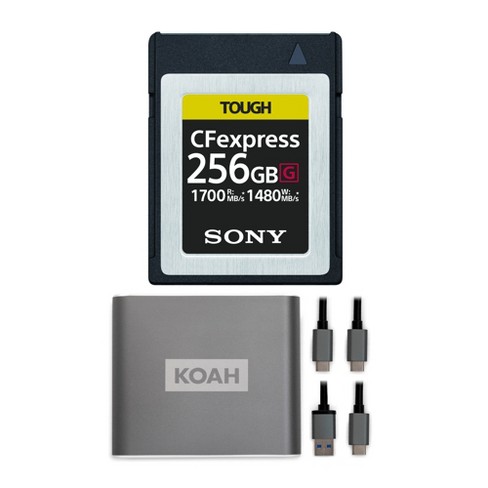 Sony 256GB TOUGH CEB-G Series CFexpress Type B Card and Reader Bundle