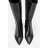 Lumin - Black Genuine Leather Block Heel Knee-High Boot (Women) | Forever & Always Shoes - 3 of 4