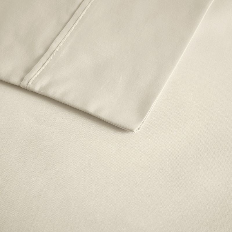 400 Thread Count 4 PC Wrinkle Resistant Cotton Sateen Sheet Set, 4 of 6
