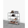 J&V TEXTILES 4-Tier Shoe Storage and Organizer Rack Gray - 2 of 4