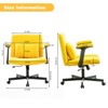 Racxily Adjustable Office Armrest Chair, Linen Criss-Cross Swivel Chairs, Vanity Chair, Desk Chair - 2 of 4