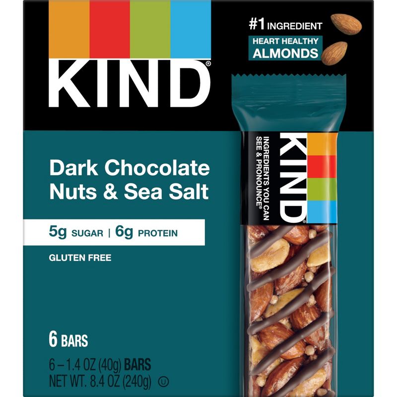 KIND Dark Chocolate Nut with Sea Salt Bars - 14oz/6ct, 3 of 11