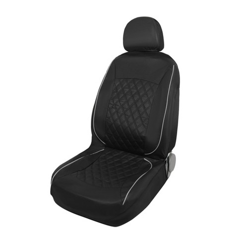 Auto Drive 1pc Full Size Seat Cushion Leather Black - Universal Fit, 2