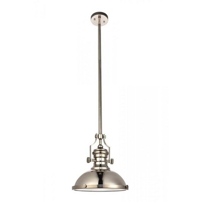 Elegant Lighting Eamon Collection Pendant D13 H13.3 Lt:1 Polished Nickel Finish