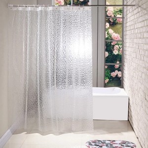LunaLulinlk 3D Water Cube Clear Bathroom Shower Curtains 78" x 72" - 1 of 4