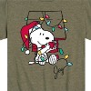 Boys' - Peanuts - Snoopy and Woodstock Christmas Skating Short Sleeve Graphic T-Shirt - 2 of 4