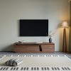 Modern Walnut Extendable TV Stand with Storage，Media Console with Smooth-Glide Drawers - 4 of 4