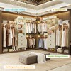 Besiost Closet Organizer System with Hanging Rods and Shelves, Wardrobe System with Drawers - 4 of 4