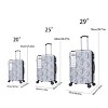TUYOHW 20/24/28 Inch 3 PCs Carry on Suitcase Sets,Carry on Luggage Sets with Password Lock and Spinner Wheels for Family Trips - 3 of 4
