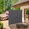 Outsunny 10' Retractable Folding Patio Privacy Side Awning with 50+ UV Protection, 2 Wall Brackets, & Polyester - 3 of 4