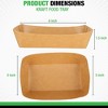 Paper Food Trays Disposable Paper, Kraft Serving Boats, Food Holder for Snacks French Fries Nachos Hot Dog  BBQ Party & Concessions - 3 of 4