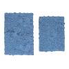 Bell Flower Collection Tufted Bath Rugs, Extra Soft and Absorbent, Non-Slip Bath Mats, Machine Washable Bath Mats,, 2 Piece Set(S+M), Sky Blue - 2 of 4