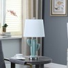22" Southwest Modern Cactus Plant Ceramic Metal Table Lamp Teal - Ore International: Polyresin Base, Linen Shade, UL Listed - 4 of 4