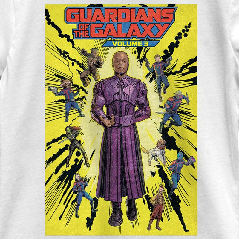 Girl's Guardians of the Galaxy Vol. 3 High Evolutionary Group Comic Book Poster T-Shirt, 2 of 5