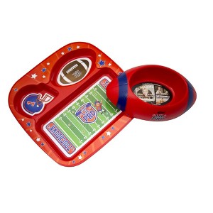 Remarkabowl 2-Piece Kids Sports Mealtime Set - Footbowl, Red - 1 of 2