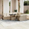 vidaXL 10 Piece Patio Sofa Set with Cushions - Beige and Cream - 2 of 4
