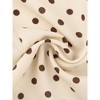 Allegra K Women's Polka Dots Peter Pan Collar Tie Neck Short Sleeve Shirt - 4 of 4