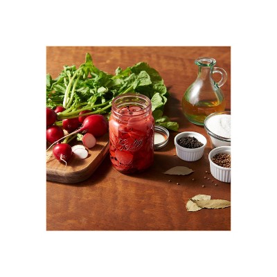 Set of 4 Pink Glass Mason Jars with Lids