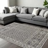 HomeRoots 8' X 10' Gray And Ivory Abstract Distressed Area Rug - 2 of 4