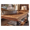 Alaterre Furniture 48" Alpine Natural Brown Live Edge Large Coffee Table Metal And Wood - 3 of 4