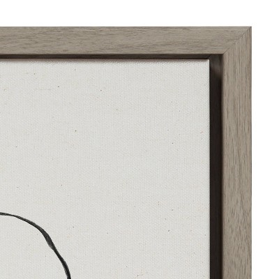 Sylvie Modern Abstract Black and White Canvas Art Set