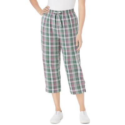 Woman Within Women's Plus Size Petite Seersucker Capri Pant