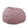Factory Direct Partners Kids' Round Vinyl Bean Bag Mauve Purple - 4 of 4
