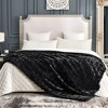 Cozy Bliss Faux Fur Throw Blankets, Plush Fuzzy Soft Thick Bubble Blanket for Sofa, Bedroom, Living Room - 3 of 4