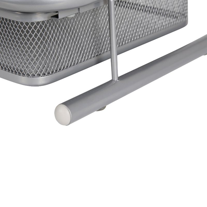 Mesh Monitor Stand with Drawer Silver - Brightroom&#8482;, 3 of 5