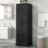 23.3"Storage Cabinet with Two Doors for Bathroom, Office, Adjustable Shelf, MDF Board,Brown - 2 of 4