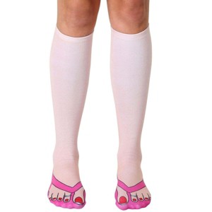 Living Royal Flip Flops (Pale) Photo Print Knee High Socks - 1 of 2