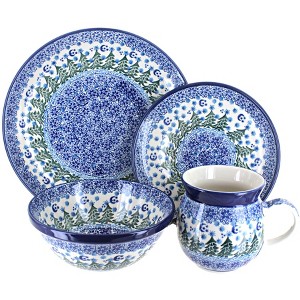 Blue Rose Polish Pottery Ceramika Artystyczna Dinnerware (16 PC) - 1 of 1