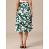 INSPIRE CHIC Women's Boho Floral Summer Elastic Waist Dressy Casual A-line Midi Skirts - 3 of 4