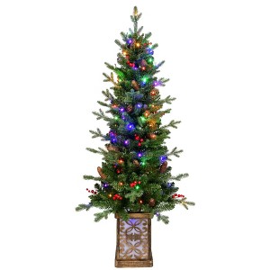 NAYSAYE Christmas Tree Stand 4FT Tree 396 Tips with Metal Stand for Christmas Decorations, Green, 22"*48"*4.84" - 1 of 4