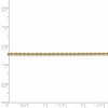 Black Bow Jewelry 2mm 14k Yellow Gold Classic Solid Rope Chain Bracelet - 4 of 4
