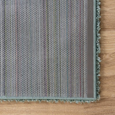 4' x 6' Light Slate Blue Shag Synthetic Area Rug