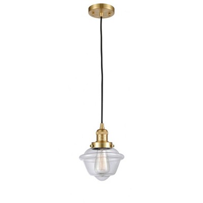 Oxford - 1 Light Cord Hung Mini Pendant In Traditional Style-8 Inches Tall and 7.5 Inches Wide