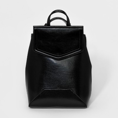 target black leather backpack