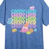Candyland Classic Boardgame Women’s Blue Heather Short Sleeve Sleep Shirt - 2 of 2