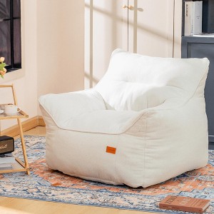 Hooseng Bean Bag Chair with Filler, Big Floor Sofa with Tufted Soft Armrests & Side Pocket, Premium Lazy Sofa for Adults, Living room, Bedroom, Dorm - 1 of 4
