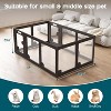 AMERLIFE Acrylic Clear Indoor Dog Playpen, 24" Transparent Fence with 2 Door, Modular Pet Play Pen for Little Pets, Easy Assembly - 2 of 4